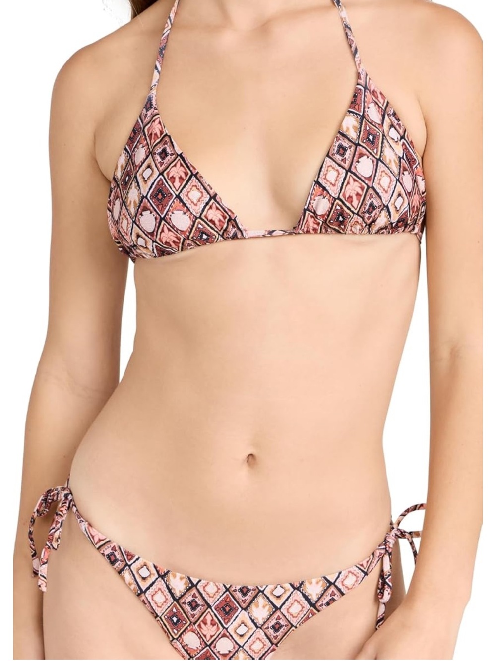 NWT Peixoto Pink Geo-Print Triangle Bikini